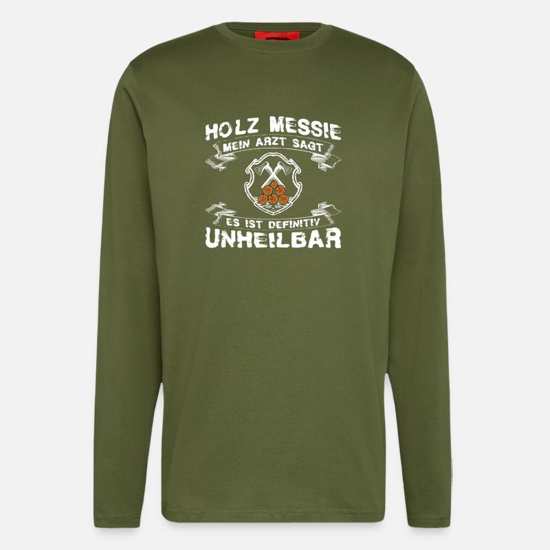 Holz Messie - Langarmshirt - made by SPREAD  - MOSS GREEN