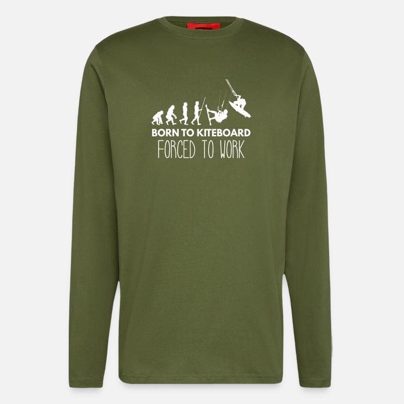 Kitesurfing - Kitesurfing - Kitesurfing - Evolution - Longsleeve - made by SPREAD  - MOSS GREEN