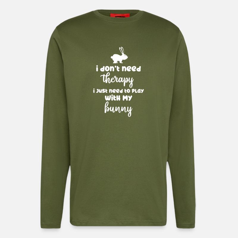 Rabbit - Rabbit - Rabbit owner - Therapy - Longsleeve - made by SPREAD  - MOSS GREEN