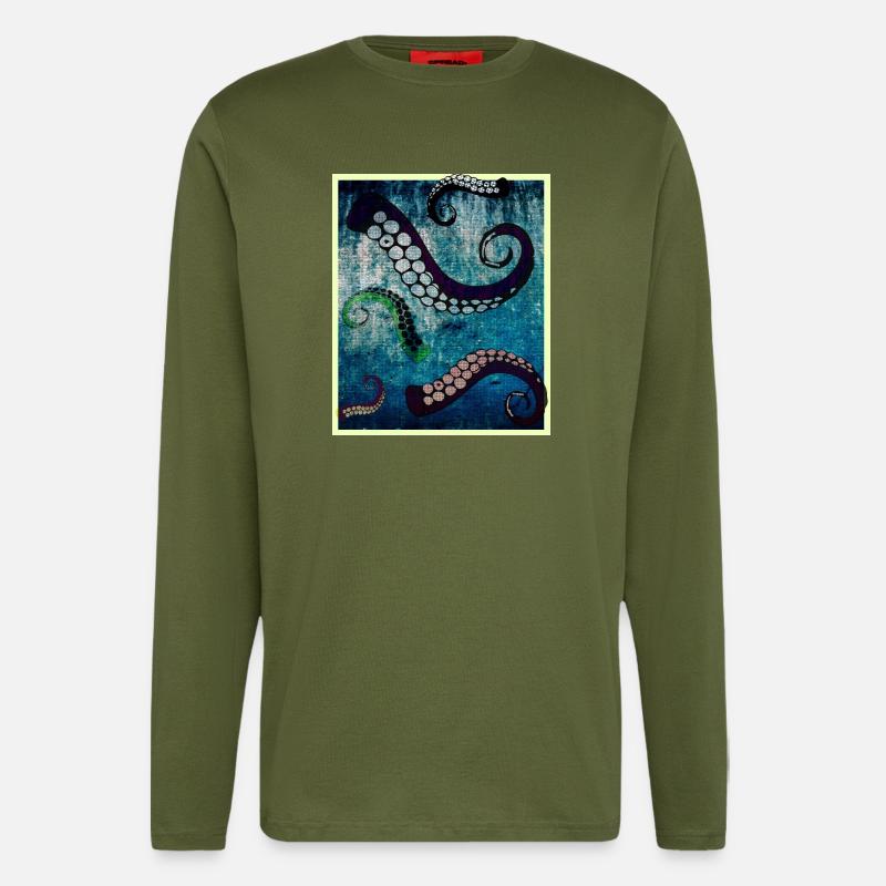 Octopus tentacles - Longsleeve - made by SPREAD  - MOSS GREEN
