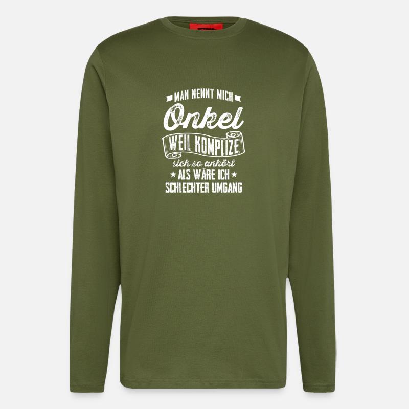 Uncle = accomplice? - Gift - Longsleeve - made by SPREAD  - MOSS GREEN