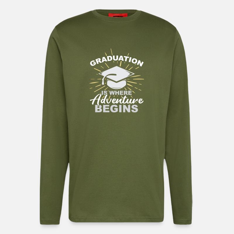 Graduation nice cool gift - Longsleeve - made by SPREAD  - MOSS GREEN