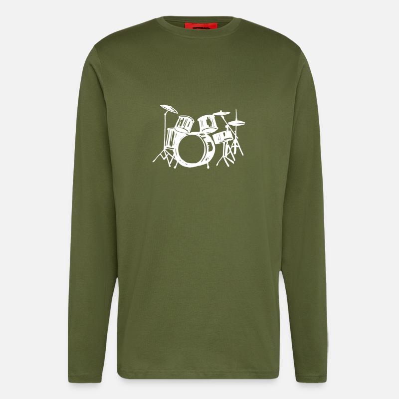 Drums - Longsleeve - made by SPREAD  - MOSS GREEN