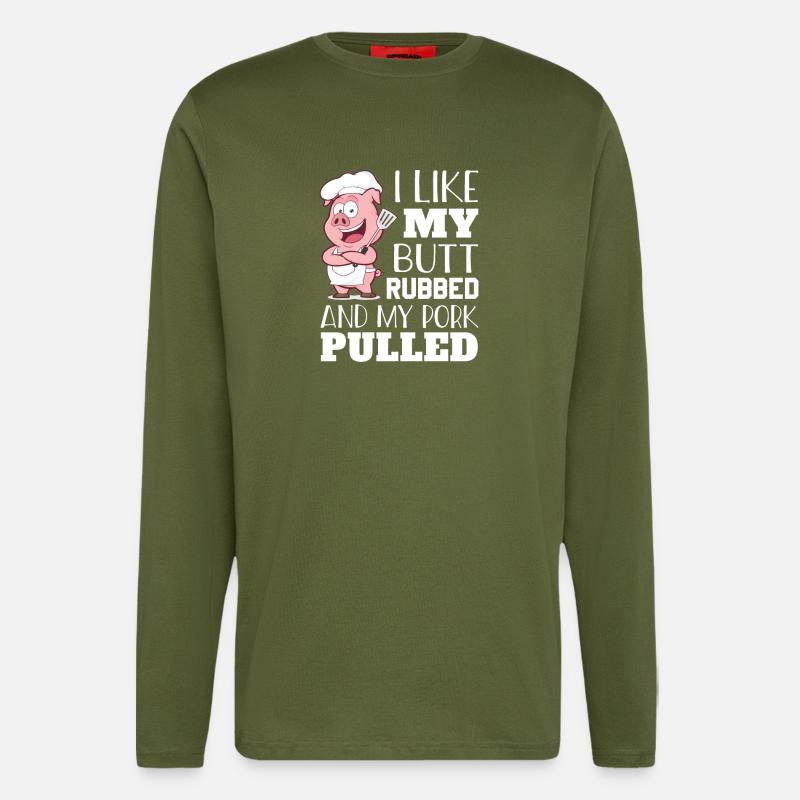 BBQ Grill Master BBQ Party - Longsleeve - made by SPREAD - MOSS GREEN