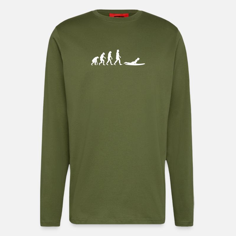 Surfing Evolution - Longsleeve - made by SPREAD  - MOSS GREEN