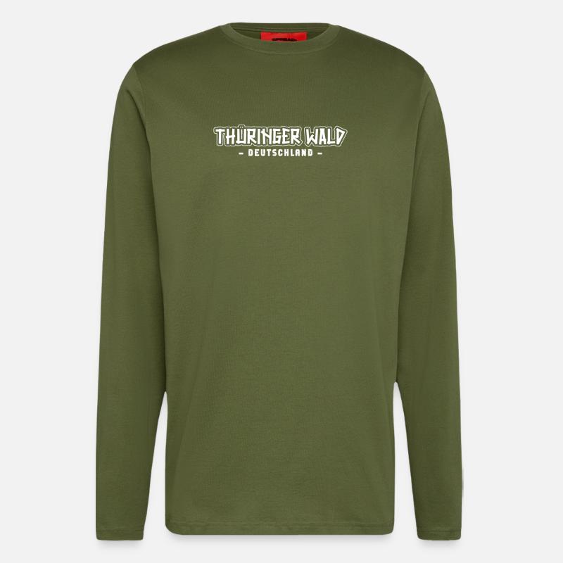 Thüringer Wald - Langarmshirt - made by SPREAD  - MOSS GREEN