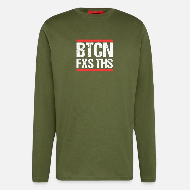 Bitcoin Fixes this - Langarmshirt - made by SPREAD  - MOSS GREEN