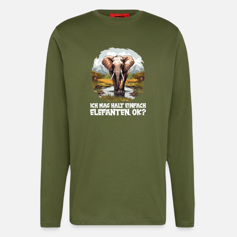 Elephant Elephant - Longsleeve - made by SPREAD  - MOSS GREEN