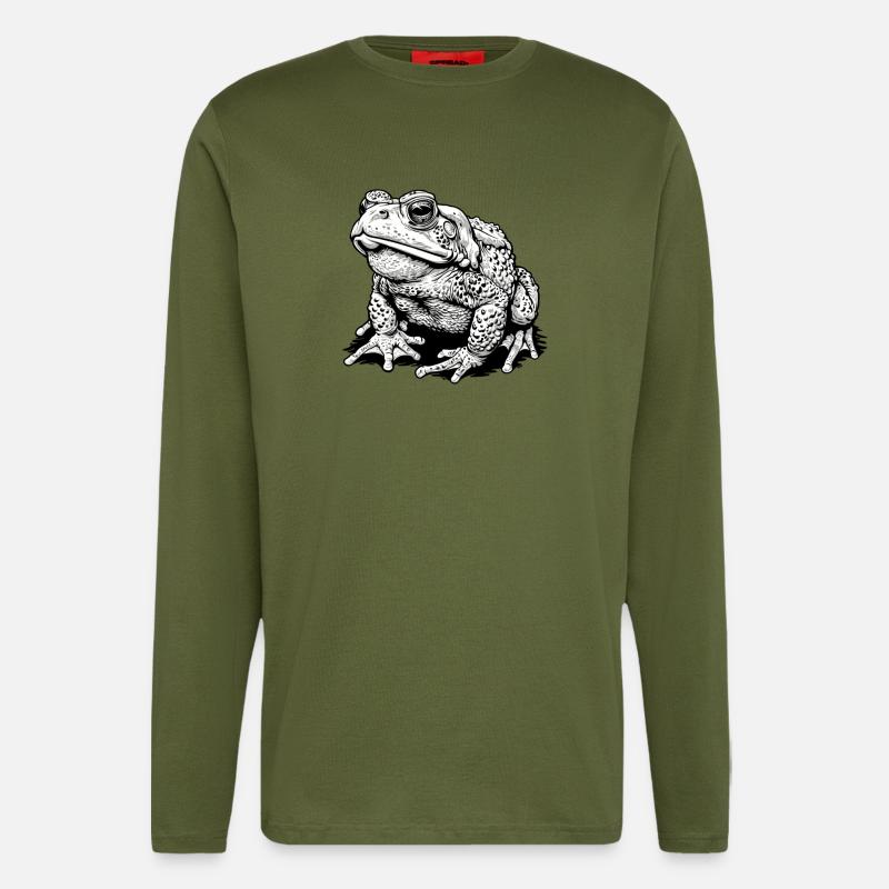 Toad Kröten Kröte - Langarmshirt - made by SPREAD  - MOSS GREEN