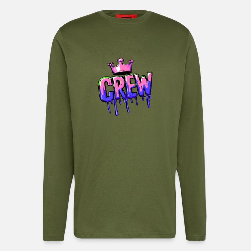 Crew Mitglied - Langarmshirt - made by SPREAD  - MOSS GREEN