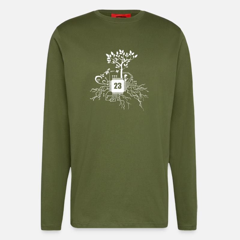 Freetek Microchip 23 - Longsleeve - made by SPREAD  - MOSS GREEN
