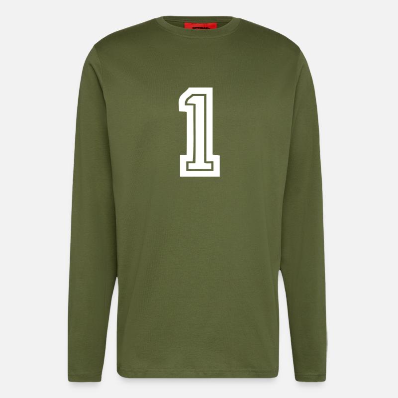 Eins 1 - Langarmshirt - made by SPREAD - MOSS GREEN
