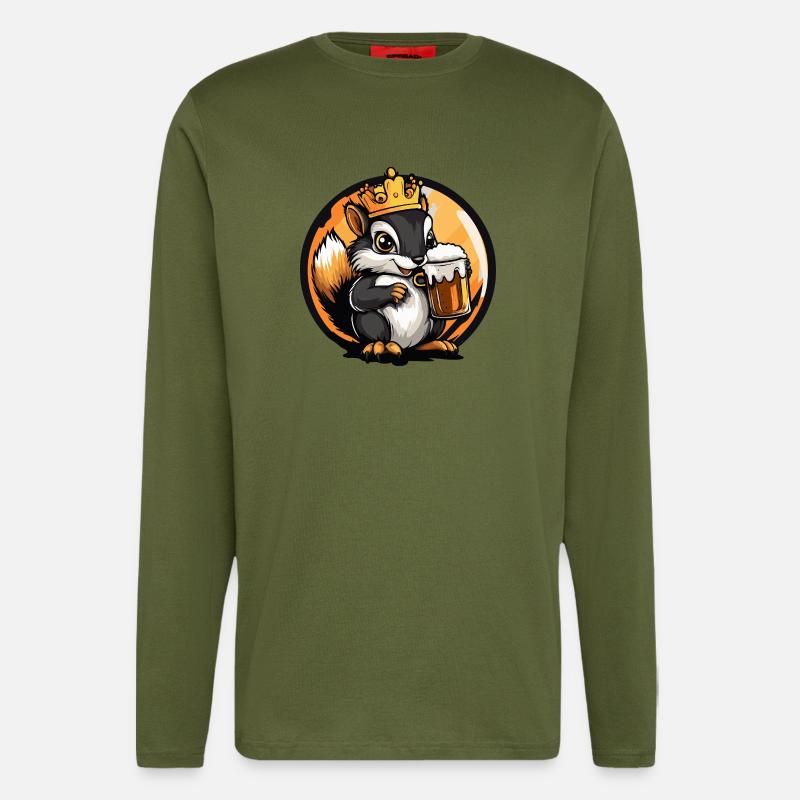 Squirrel Beer - Longsleeve - made by SPREAD - MOSS GREEN