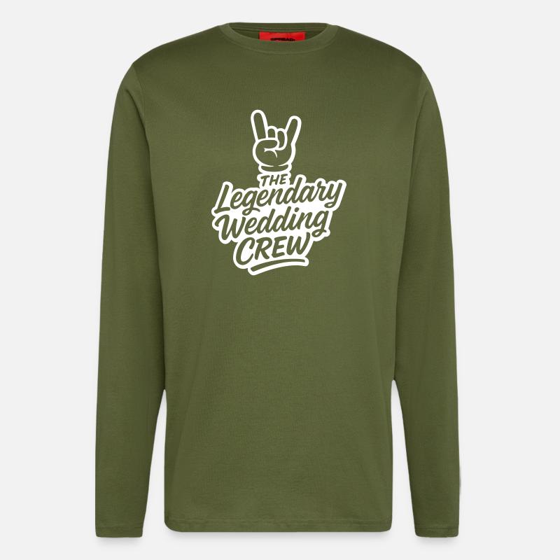 Wedding Crew Wedding Party - Longsleeve - made by SPREAD  - MOSS GREEN