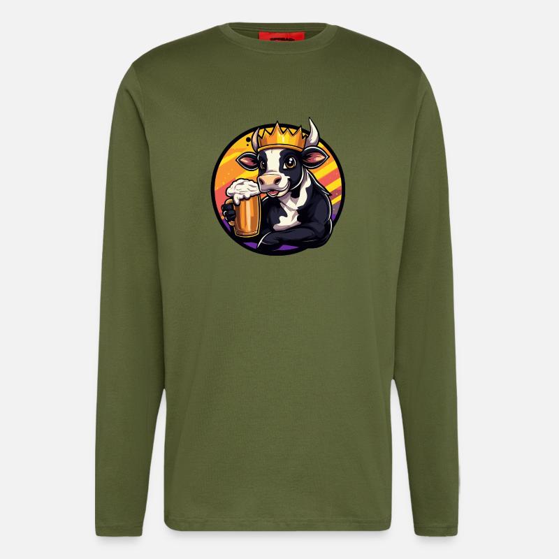Kuh Bier - Langarmshirt - made by SPREAD  - MOSS GREEN