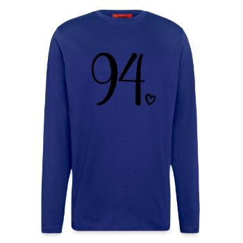 Mignon numéro 94, 94 ans, cadeau de 94e anniversaire - Manches longues bio décontracté fabriqué en UE - MOSS GREEN - Devant