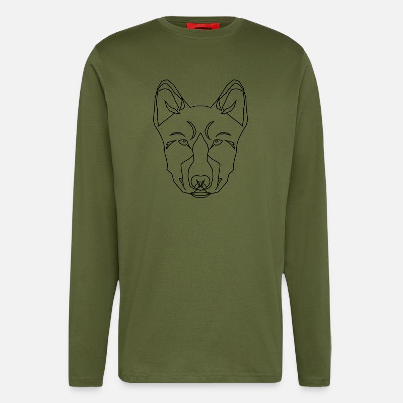 Stylized Dog - Longsleeve - made by SPREAD  - MOSS GREEN