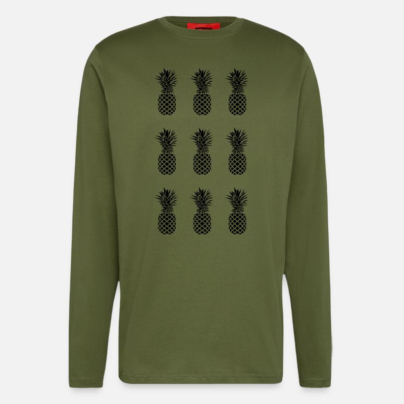 AD Pineapple Pattern Mono - Longsleeve - made by SPREAD  - MOSS GREEN