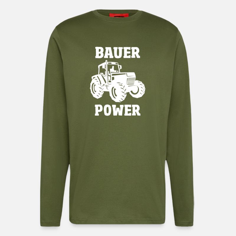 Bauer Power Tractor - Longsleeve - made by SPREAD  - MOSS GREEN
