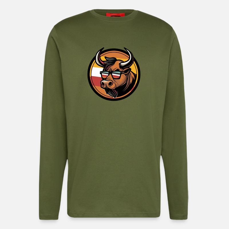 Taurus Comic Cool Summer - Longsleeve - made by SPREAD  - MOSS GREEN