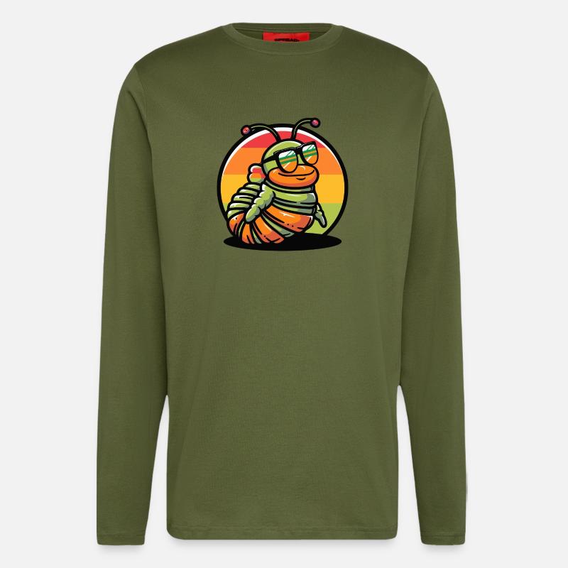 Wurm Cool Sommer - Langarmshirt - made by SPREAD  - MOSS GREEN