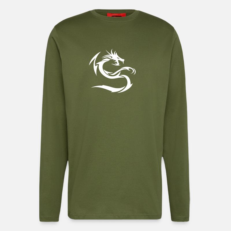 Snow White Drachen - Langarmshirt - made by SPREAD  - MOSS GREEN
