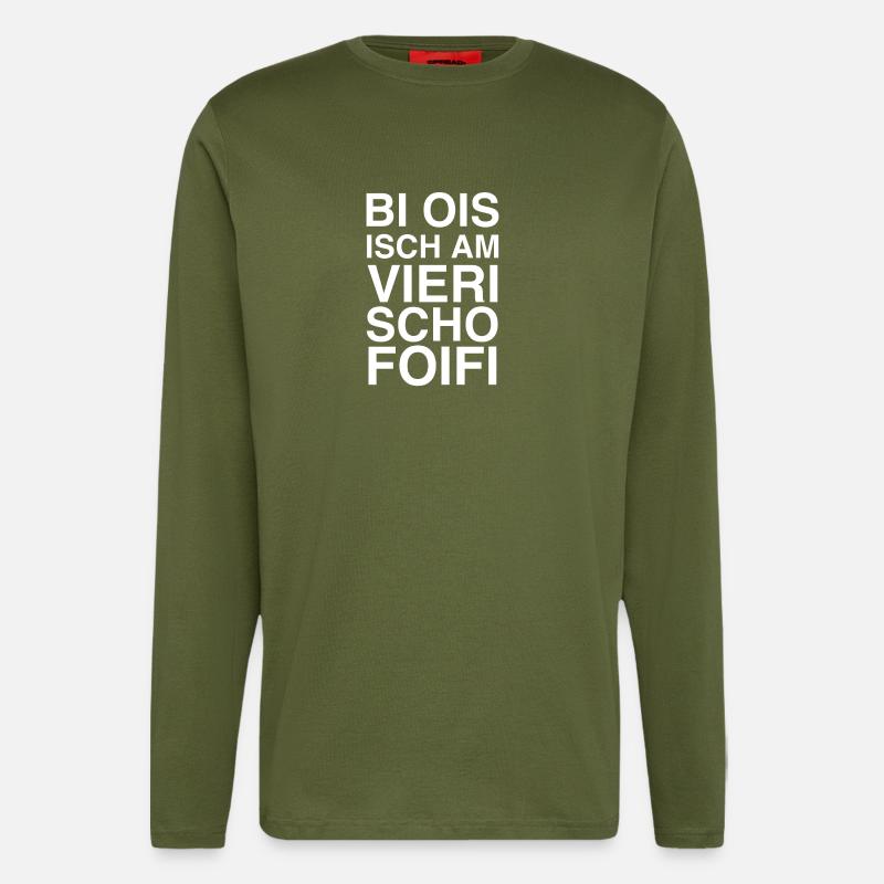 45 Schweizerdeutsch - Langarmshirt - made by SPREAD  - MOSS GREEN