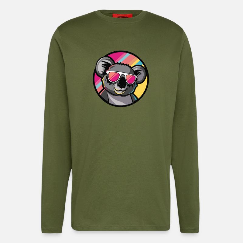 Koala Comic Cool Summer - Longsleeve - made by SPREAD  - MOSS GREEN