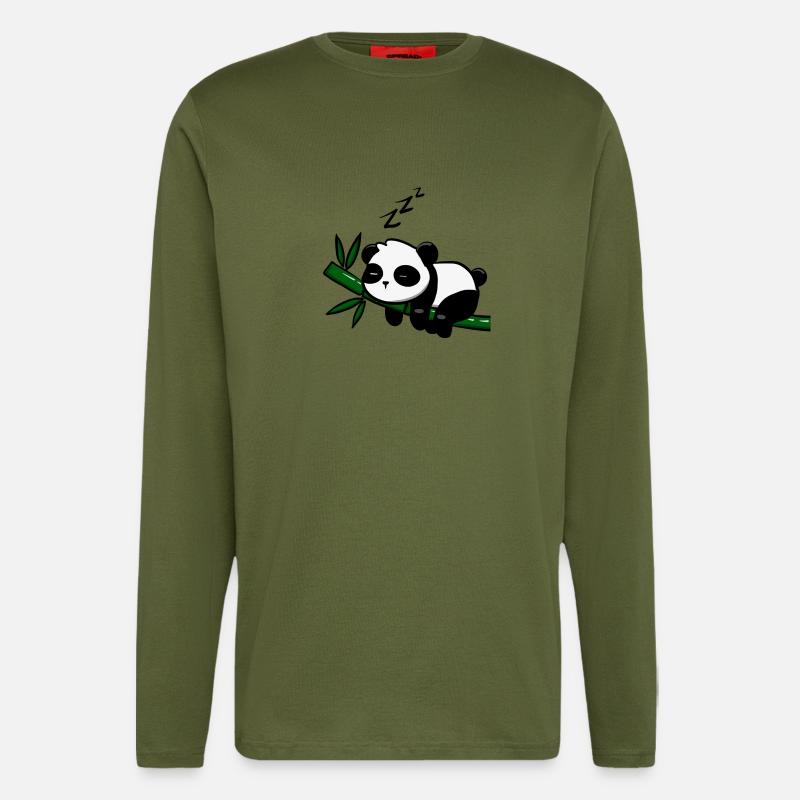 Pandodo - Manches longues bio décontracté fabriqué en UE - MOSS GREEN