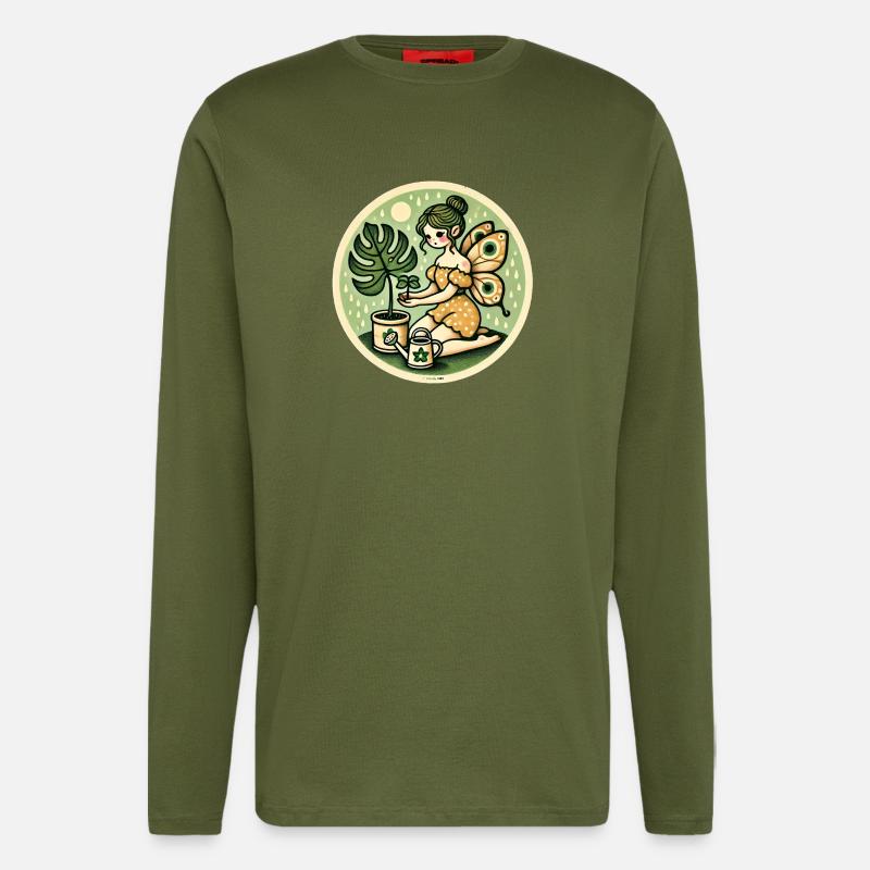 Pflanzenfee - Langarmshirt - made by SPREAD  - MOSS GREEN