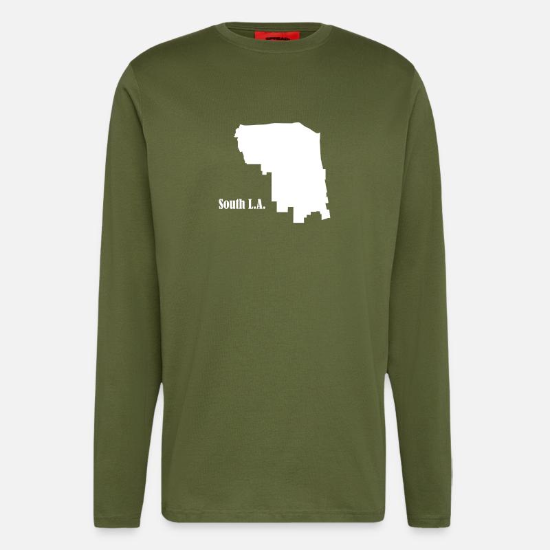 South L.A. white - Longsleeve - made by SPREAD - MOSS GREEN