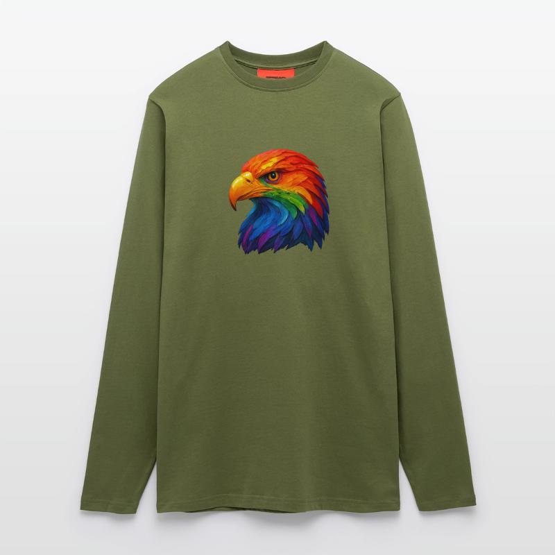 Color Feather White-tailed Eagle Head Longsleeve - made by SPREAD 
