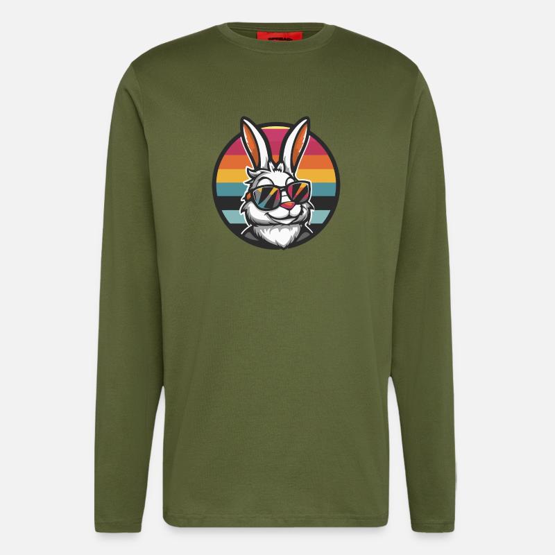 Bunny Comic Cool Summer - Longsleeve - made by SPREAD  - MOSS GREEN