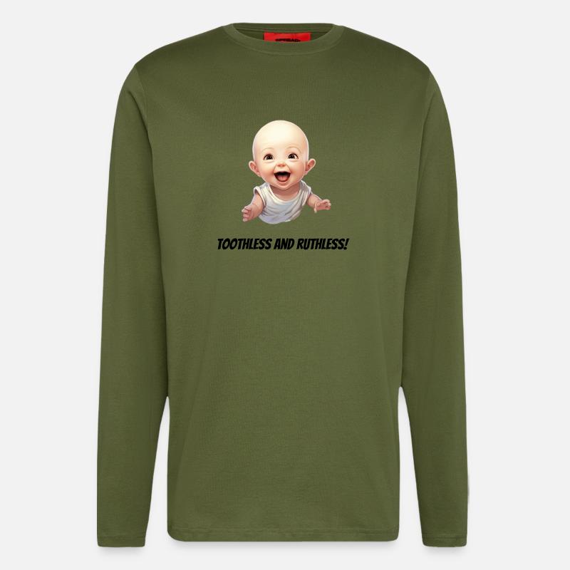 Toothless and ruthless! - Longsleeve - made by SPREAD  - MOSS GREEN