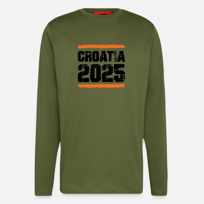 Croatia 2025 Team - Langarmshirt - made by SPREAD  - MOSS GREEN