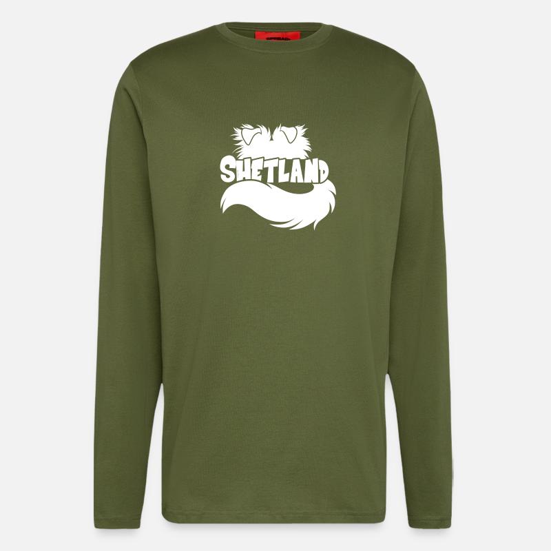 Abbildung Shetland - White - Langarmshirt - made by SPREAD - MOSS GREEN