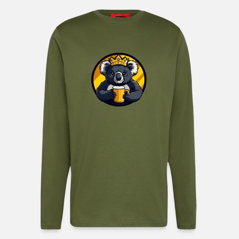 Koala Bier - Langarmshirt - made by SPREAD  - MOSS GREEN