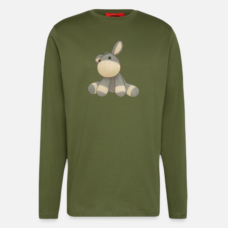 Strick Esel Emil - Langarmshirt - made by SPREAD  - MOSS GREEN