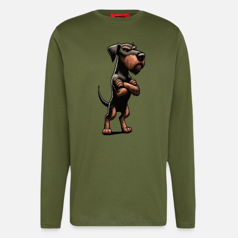German Wirehaired German Wirehaired Owner - Longsleeve - made by SPREAD - MOSS GREEN