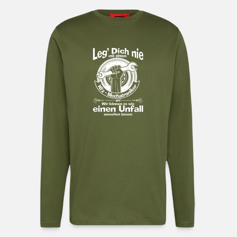 Automechatroniker Geschenk - Langarmshirt - made by SPREAD  - MOSS GREEN