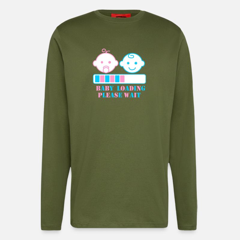 BABY LOADING BITTE WARTEN - Langarmshirt - made by SPREAD  - MOSS GREEN