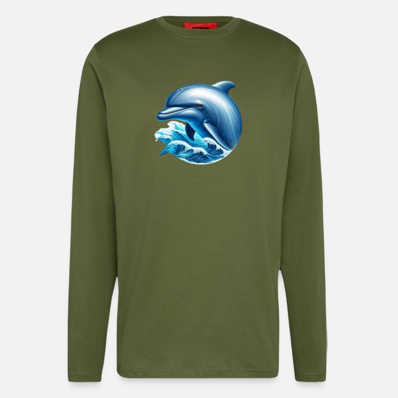 Delfin - Langarmshirt - made by SPREAD  - MOSS GREEN