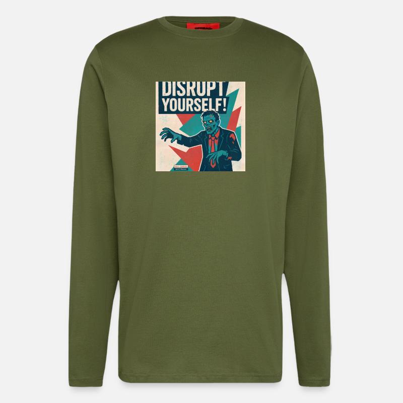 Disrupt Yourself! - Langarmshirt - made by SPREAD  - MOSS GREEN