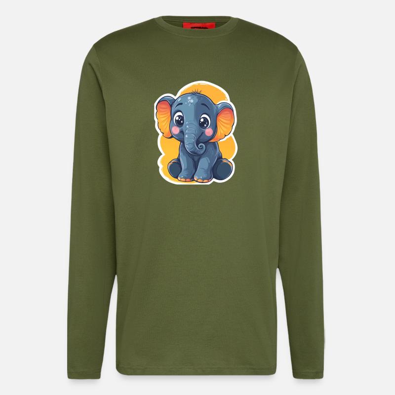 Elefant - Langarmshirt - made by SPREAD  - MOSS GREEN