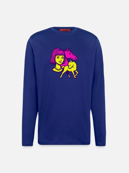 Pferdemädchen Pop-Art - Langarmshirt - made by SPREAD  - MOSS GREEN