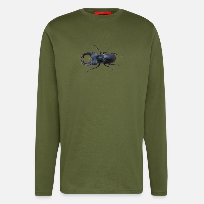 Hirschkäfer  - Longsleeve - made by SPREAD  - MOSS GREEN