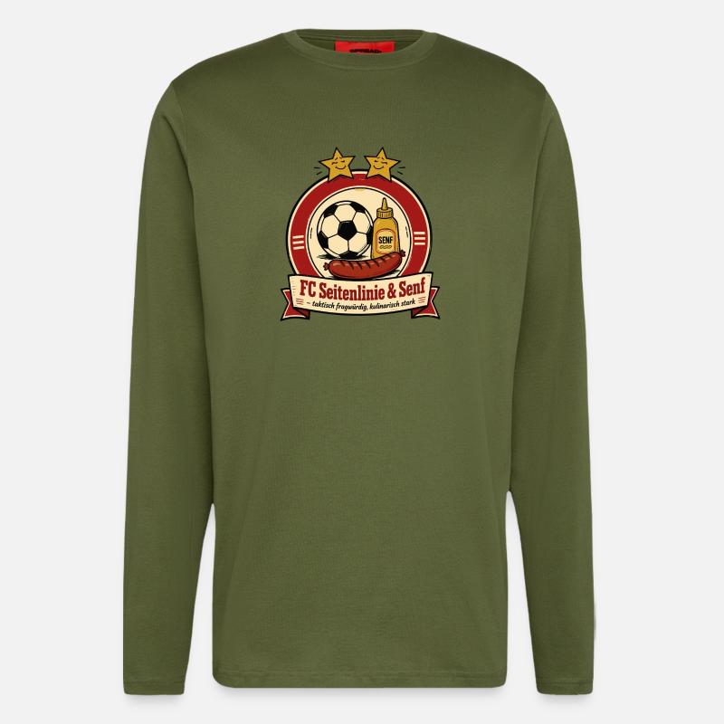 FC Seitenlinie & Senf - Langarmshirt - made by SPREAD - MOSS GREEN