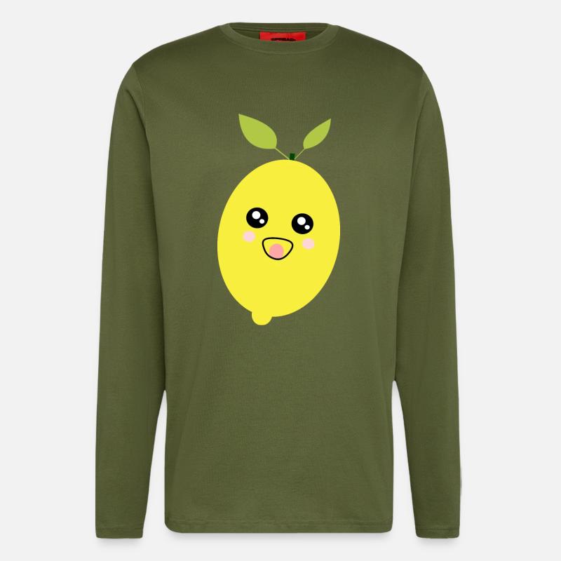 Fasching, Karneval, Kostüm, Zitrone - Langarmshirt - made by SPREAD  - MOSS GREEN