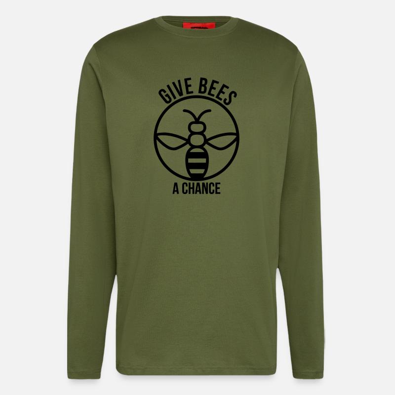 Save the bees - Longsleeve - made by SPREAD  - MOSS GREEN