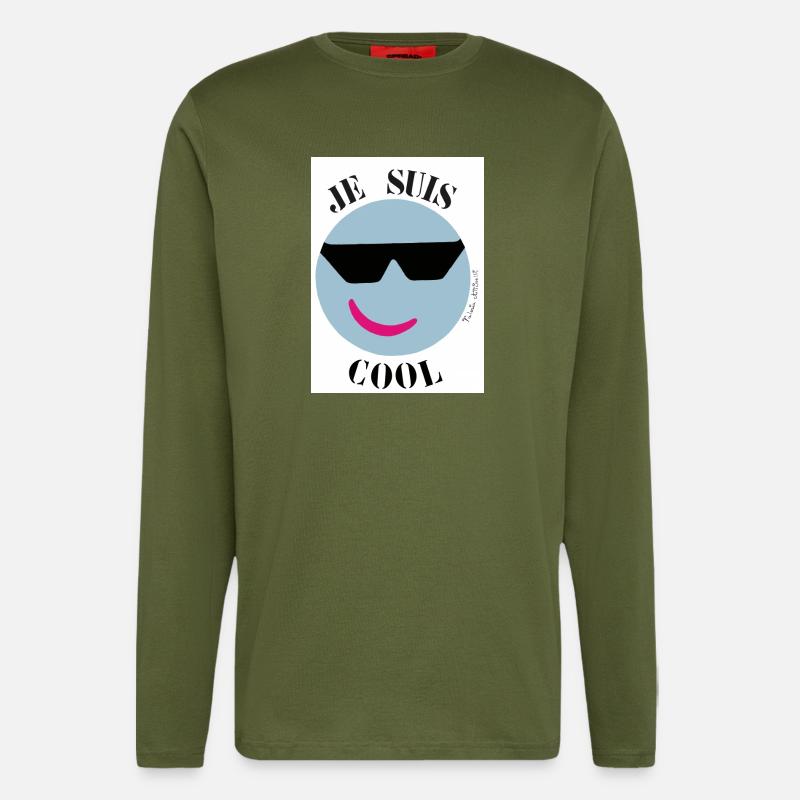 Ich bin Kühle - Langarmshirt - made by SPREAD  - MOSS GREEN